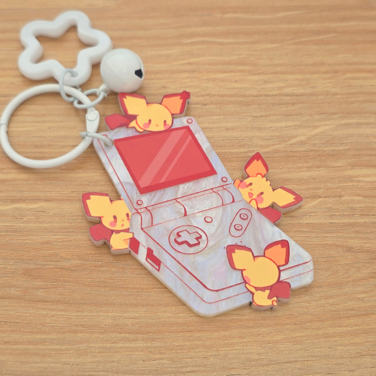 Retro Gaming Pearl Keychain