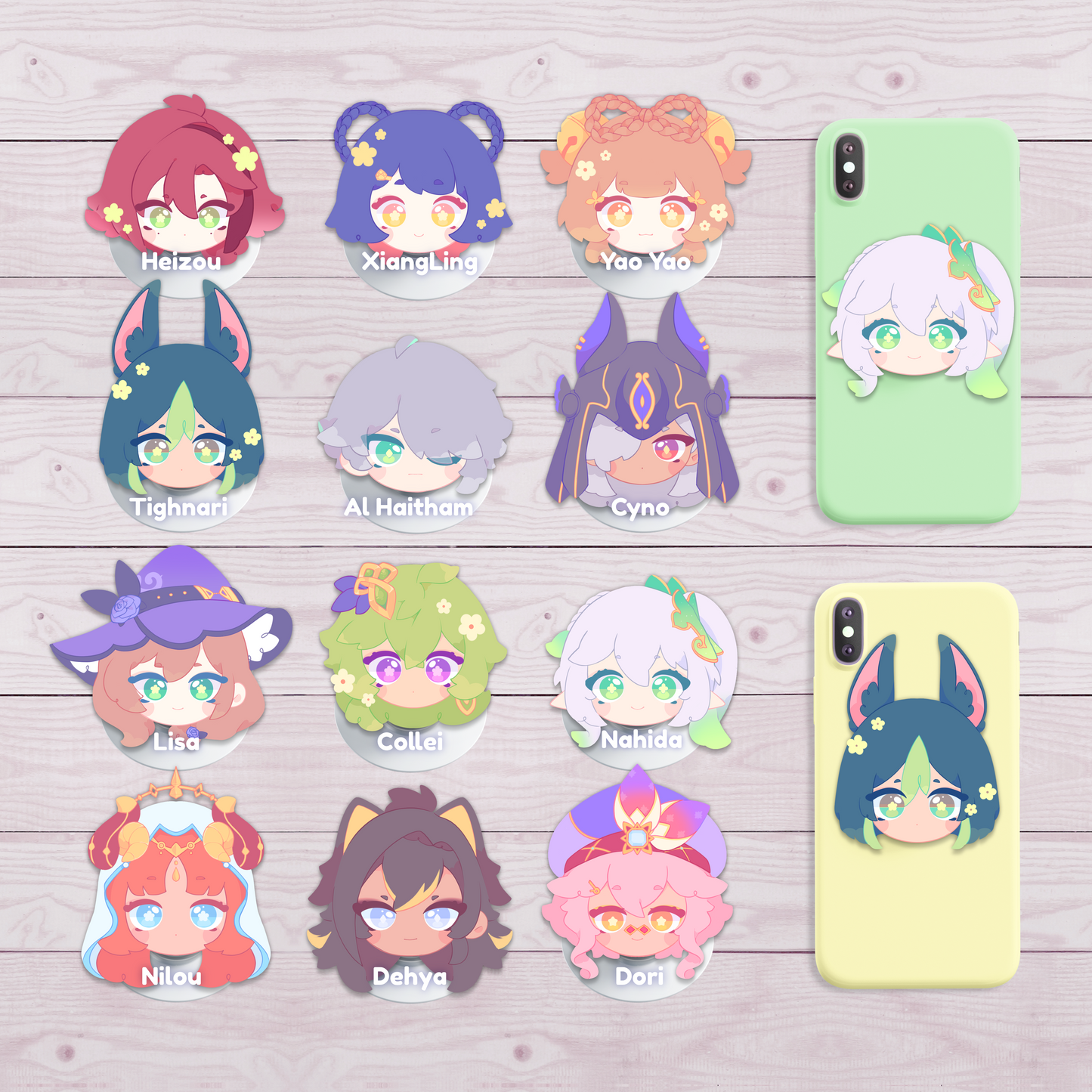 Genshin impact phone grips 𝐍𝐄𝐖 𝐃𝐄𝐒𝐈𝐆𝐍𝐒