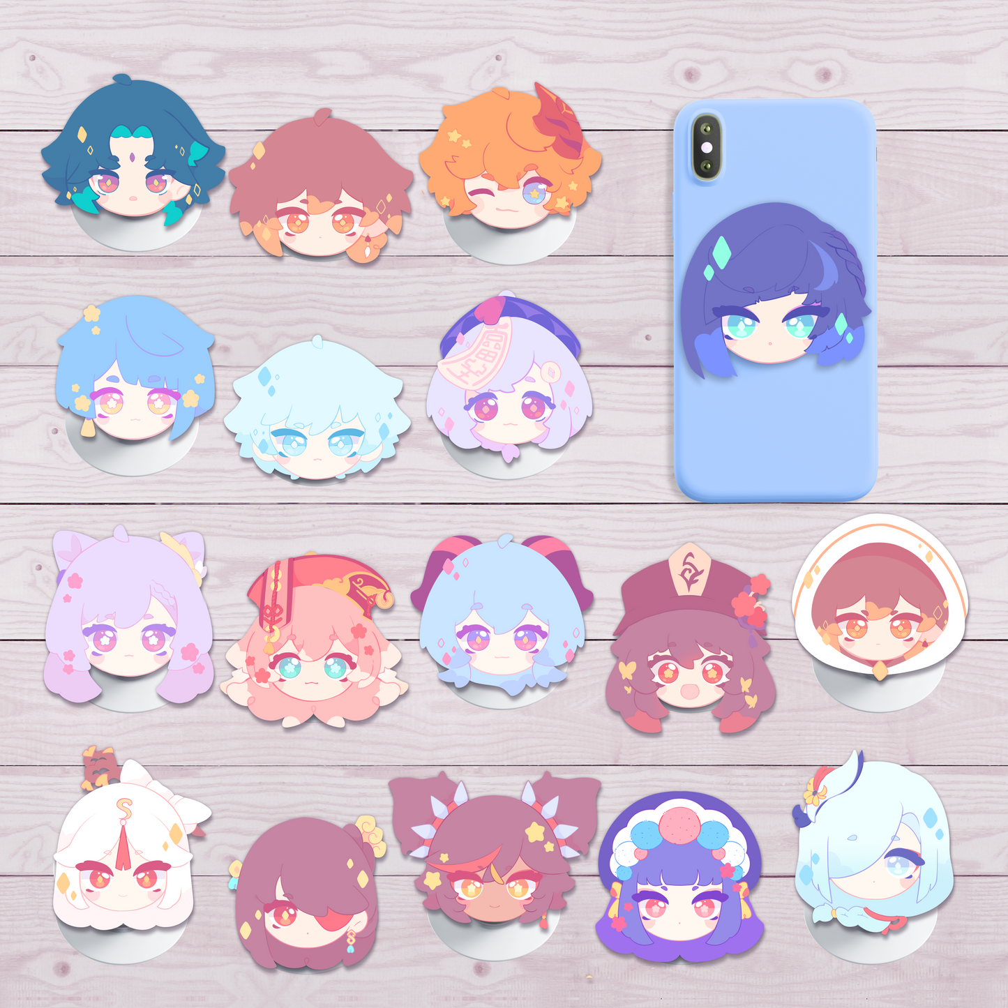 Genshin impact 𝗟𝗜𝗬𝗨𝗘 phone grips