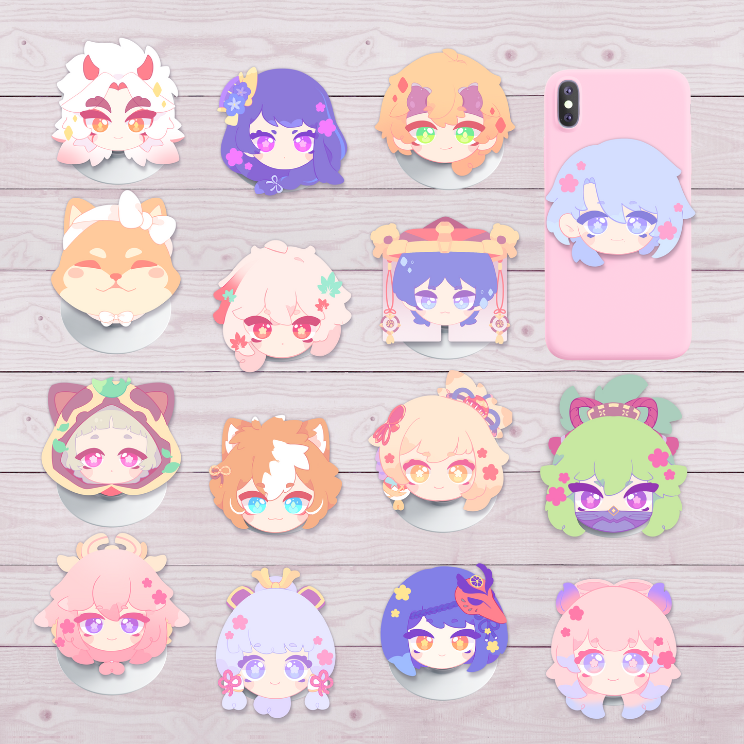 ✿ NO RE-STOCK ✿ Genshin impact 𝗜𝗡𝗔𝗭𝗨𝗠𝗔 phone grips