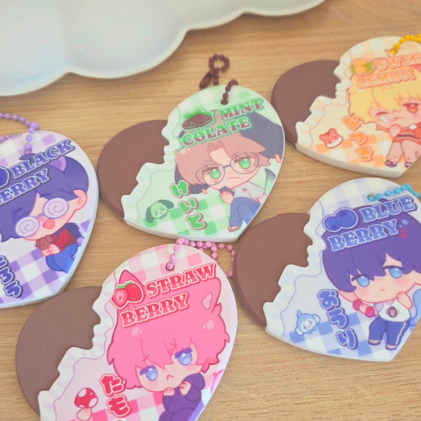 Tamon's B-side Chocolate Keychains