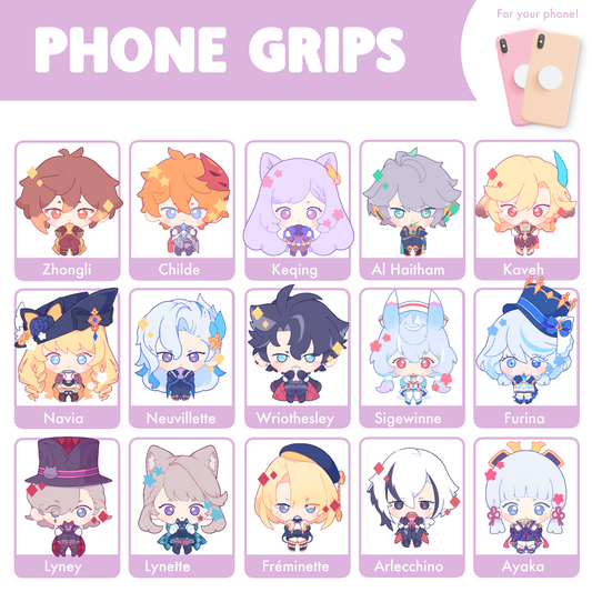 Genshin impact chubby Phone Grips VOL.2