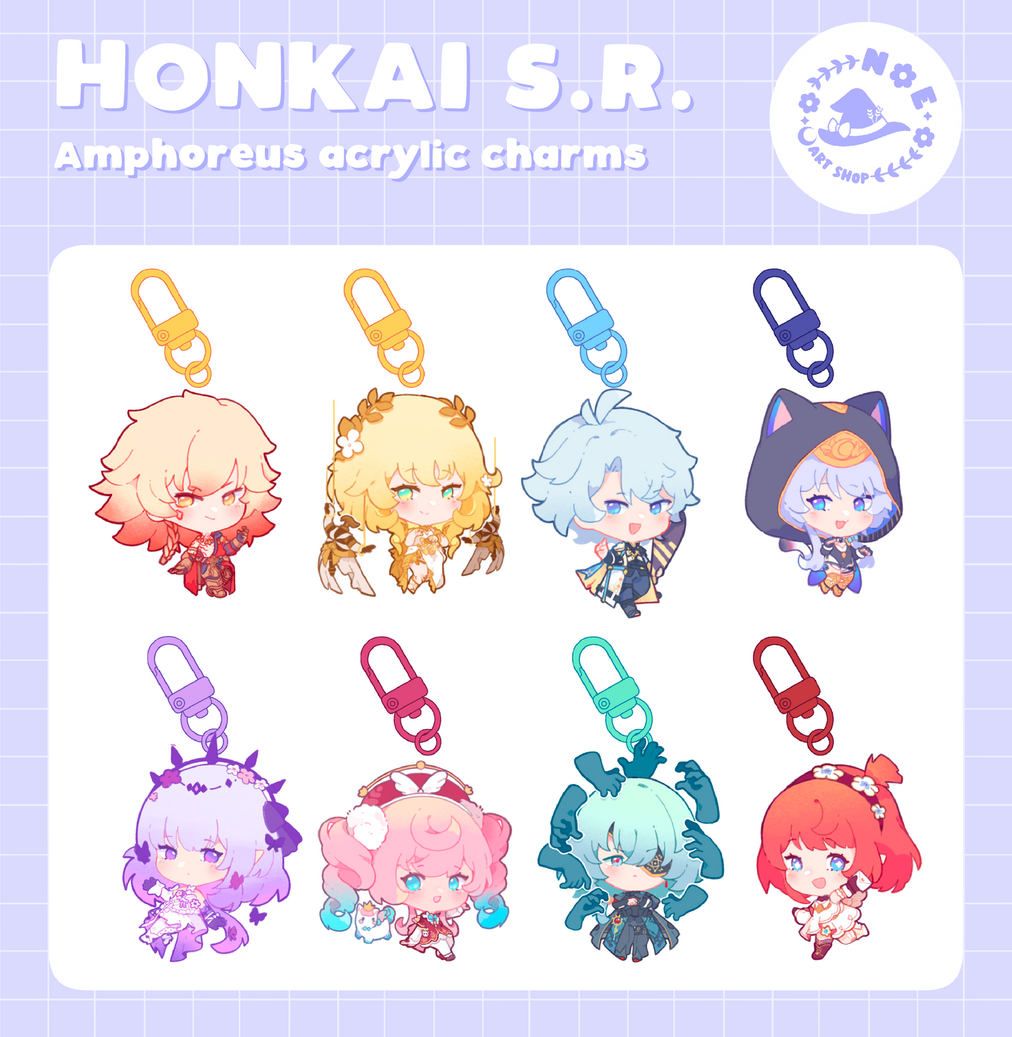 ✿ HONKAI S.R. ✿  Acrylic Charms & Stickers