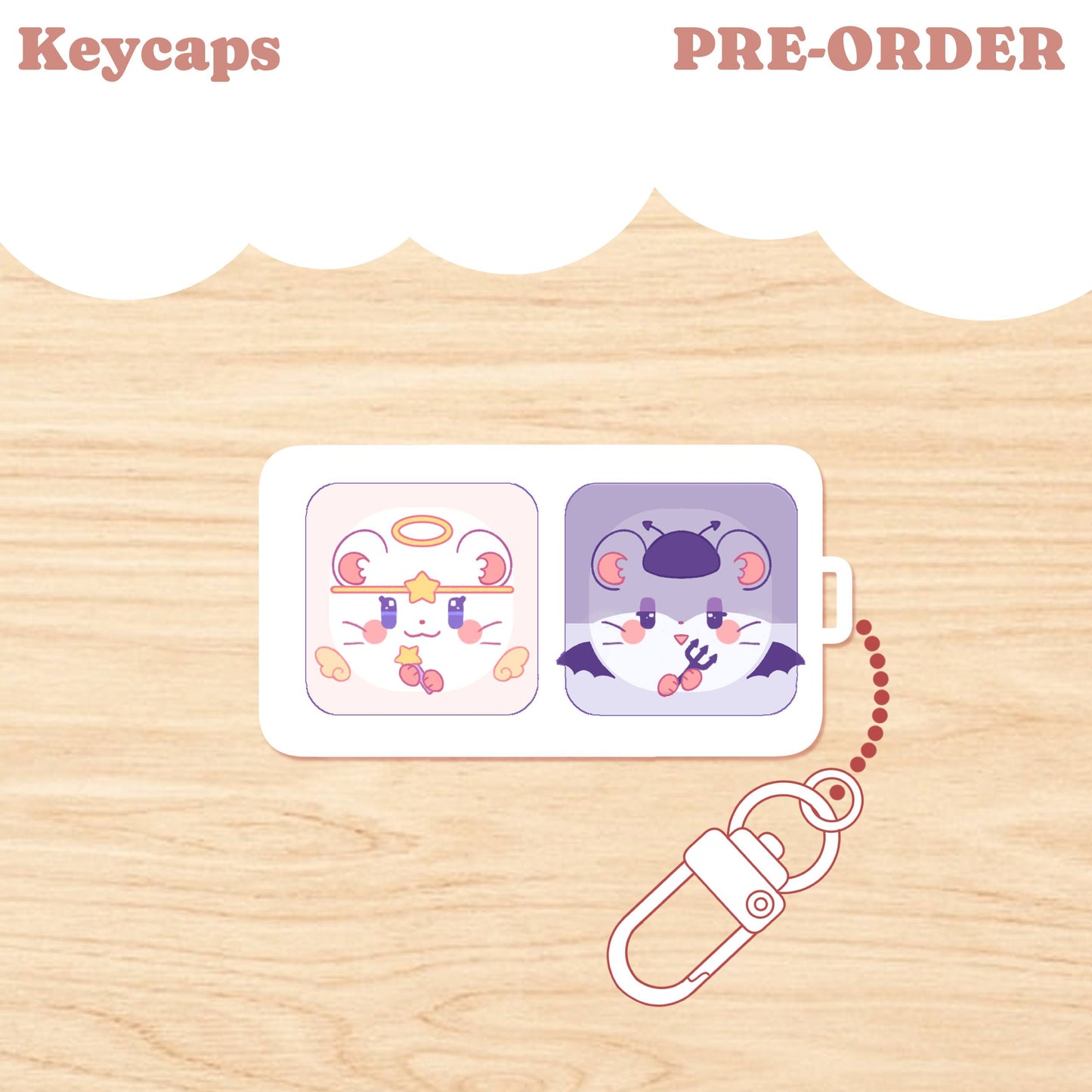 ✿ KEYCAPS ✿ HAMS ANGEL &DEMON [PRE-ORDER]