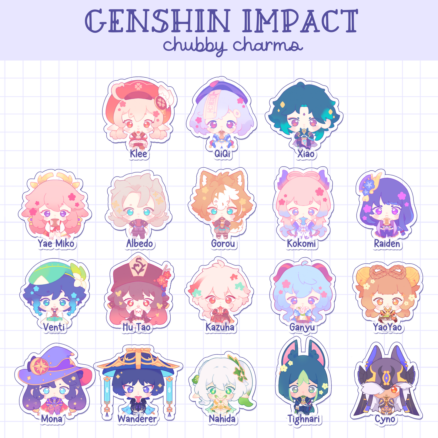 Genshin impact chubby Charms