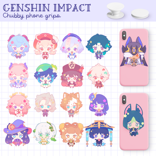 Genshin impact chubby phone grips