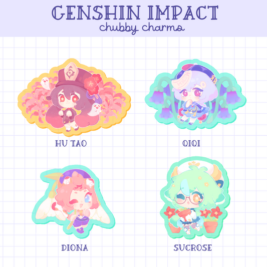 Genshin impact Flower Charms